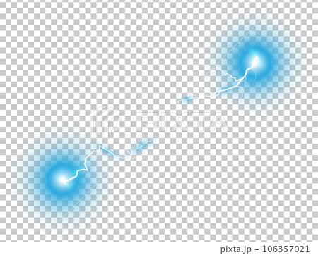 Blue Magic lightning and bright light effects. Discharge electric