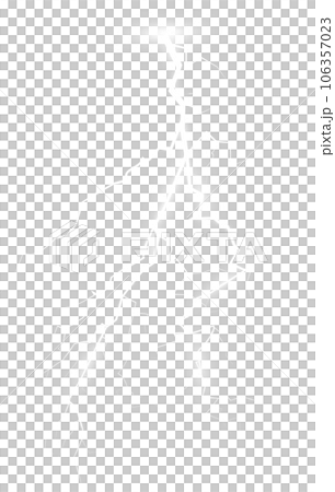 White Magic lightning and bright light effects. Discharge electric current. Charge current. Natural phenomena. PNG. 106357023