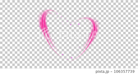 Abstract pink light lines of movement and speed in the shape of heart. Glow light effect. PNG. Abstract pink light lines of movement and speed in the shape of heart. Glow light effect. PNG. 106357739