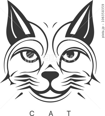 Modern abstract vector cat logo template 106358359