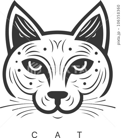 Modern abstract vector cat logo template 106358360