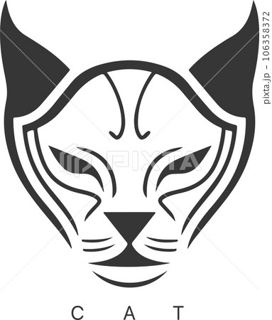 Modern abstract vector cat logo template 106358372