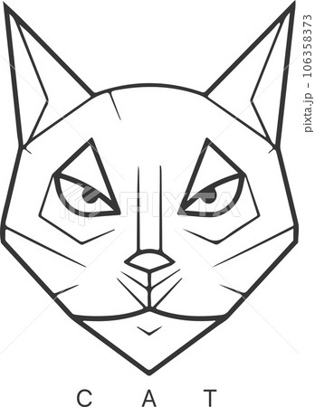 Modern abstract vector cat logo template 106358373