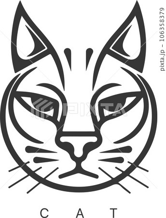 Modern abstract vector cat logo template 106358379