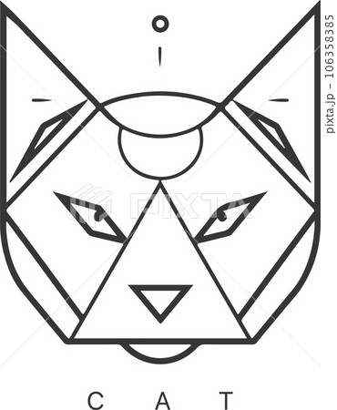 Modern abstract vector cat logo template Modern abstract vector cat logo template 106358385