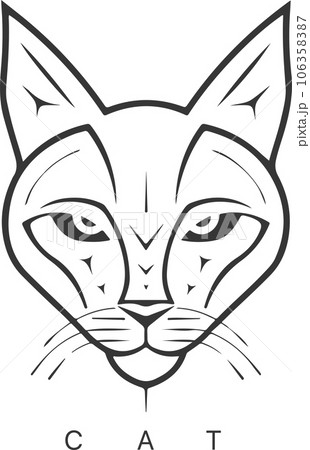 Modern abstract vector cat logo template Modern abstract vector cat logo template 106358387