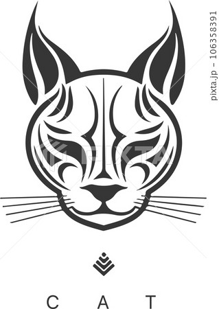 Modern abstract vector cat logo template 106358391