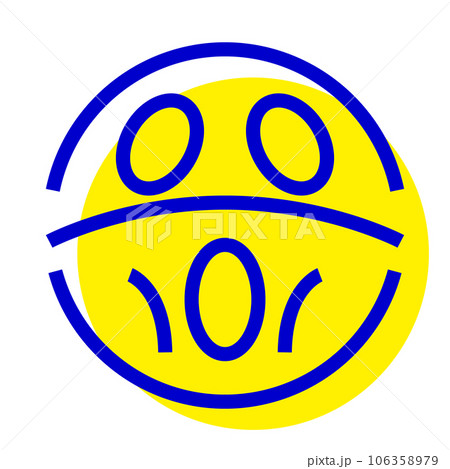 表情、ショック、憔悴を表す2色スタイルのアイコン 106358979