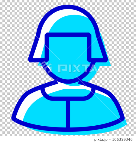 Two color style icons representing people, women Two color style icons representing people, women 106359346