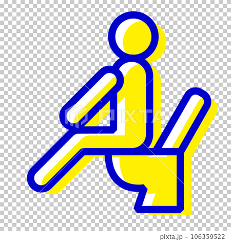 Two-color style icons representing injury/illness, toilet, and diarrhea 106359522