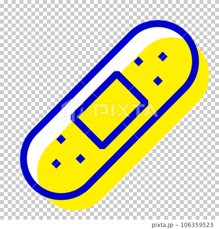 けが・病気、ばんそうこを表す2色スタイルのアイコン 106359523