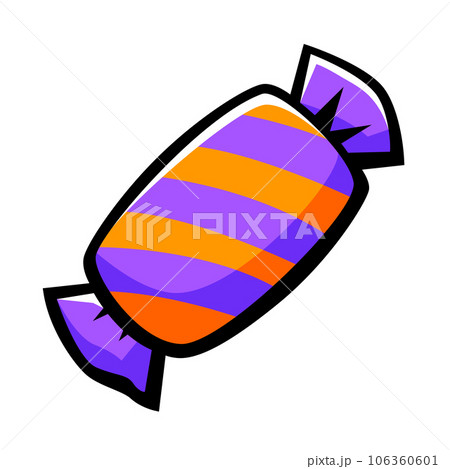 Happy Halloween candy. Holiday illustration of celebration item. Happy Halloween candy. Holiday illustration of celebration item. 106360601