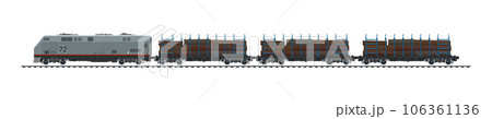 Locomotive with railway platform 106361136