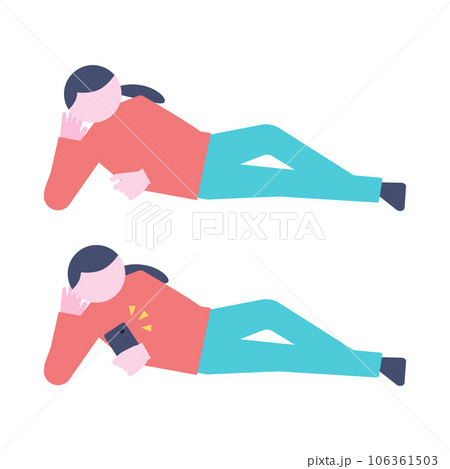寝転ぶ女性 106361503