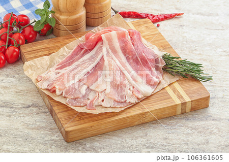 Raw pork bacon for roast 106361605