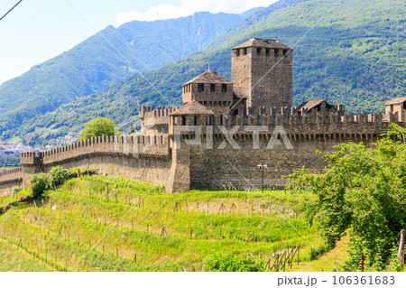Montebello Castle in Bellinzona, Switzerland. UNESCO World Heritage Site Montebello Castle in Bellinzona, Switzerland. UNESCO World Heritage Site 106361683