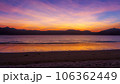 beautiful sunset on the beach and sea 106362449