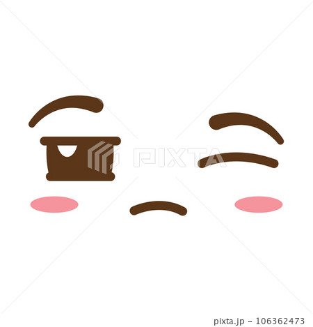 Isolated cute asleep facial expression Vector 106362473