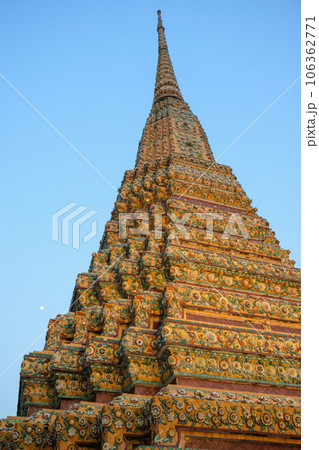 Stupa and Pagoda from temple of Wat Pho and Grand Palace Bangkok. Stupa and Pagoda from temple of Wat Pho and Grand Palace Bangkok. 106362771