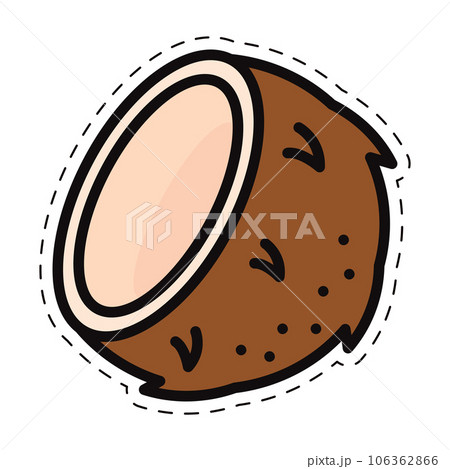 Isolated colored coconut icon Flat style Vector 106362866