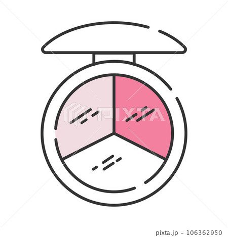 Isolated eye shadow colored fashion icon Vector Isolated eye shadow colored fashion icon Vector 106362950