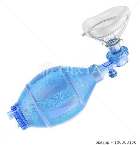Bag Valve Mask, Ambu bag, manual resuscitator, self-inflating bag. 3D rendering 106363150