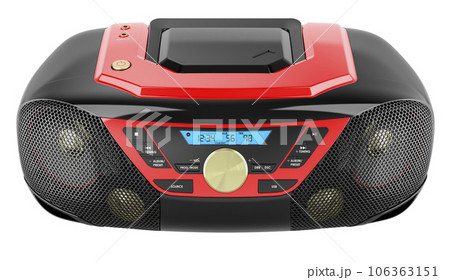 CD Boombox with AM/FM Stereo Radio, 3D rendering 106363151
