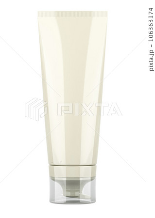 Cream tube, cosmetic skincare product blank plastic package mockup, 3D rendering 106363174