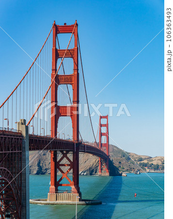 Sunny view of The Golden Gate Bridge Sunny view of The Golden Gate Bridge 106363493