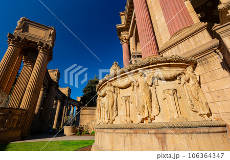 Sunny exterior view of the Palace of Fine Arts Sunny exterior view of the Palace of Fine Arts 106364347