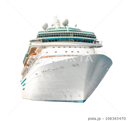 Cruise ship isolated on white background, ocean liner Cruise ship isolated on white background, ocean liner 106365470