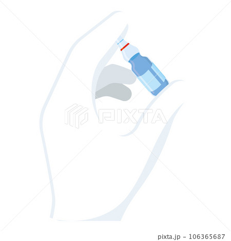 Isolated Hand Holding Vaccine Bottle Image Vectorのイラスト素材 [106365687 ...