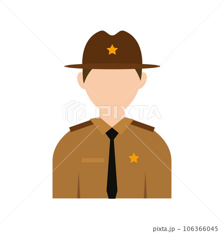 Isolated abstract colored male forest ranger character Vector Isolated abstract colored male forest ranger character Vector 106366045
