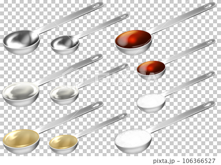 Measuring spoon Tbsp Tsp Seasoning Sugar Salt Soy sauce Mirin Cooking sake 106366527