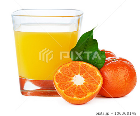 Glass of orange juice isolated on white Glass of orange juice isolated on white 106368148