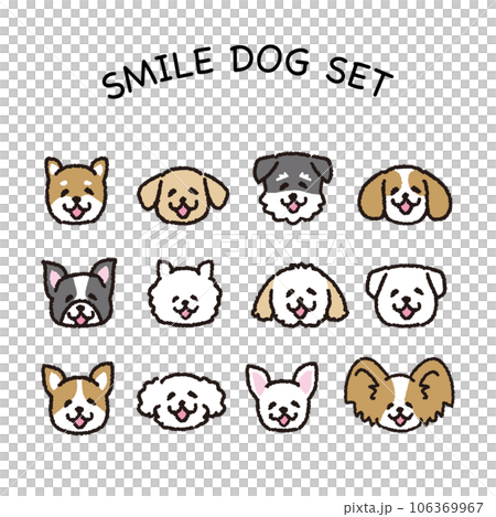 Various kinds of dog smile icons Various kinds of dog smile icons 106369967