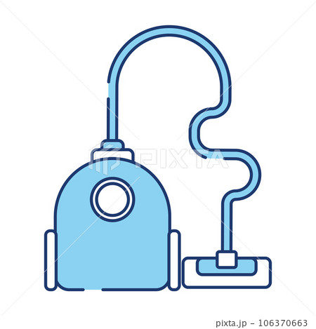 Isolated monochrome vacuum cleaner icon Vector Isolated monochrome vacuum cleaner icon Vector 106370663