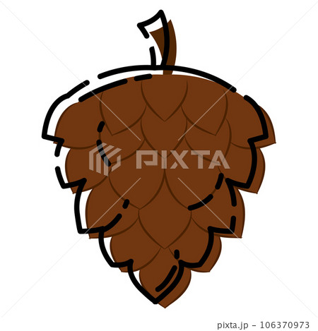 Isolated colored autumn nut sketch icon Vector Isolated colored autumn nut sketch icon Vector 106370973