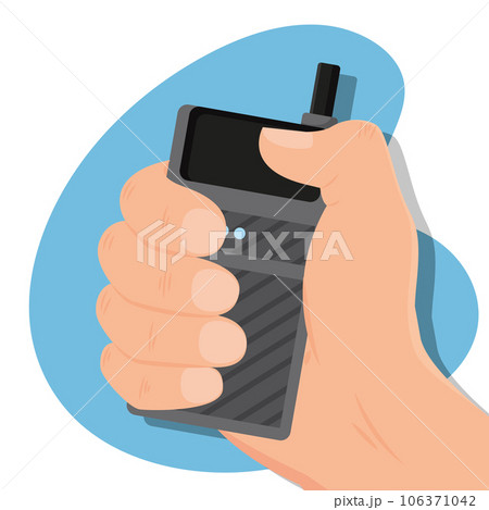 Isolated hand holding an e-cigarette Vector 106371042