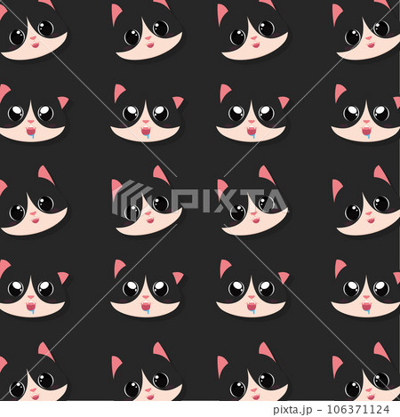 Seamless pattern background with cat emoji avatars Vector Seamless pattern background with cat emoji avatars Vector 106371124