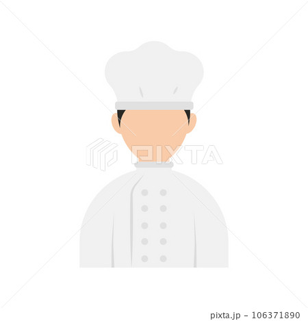 Isolated abstract colored male chef character Vector 106371890