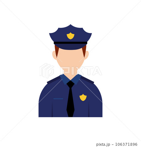 Isolated abstract colored male police officer...のイラスト素材 [106371896] - PIXTA