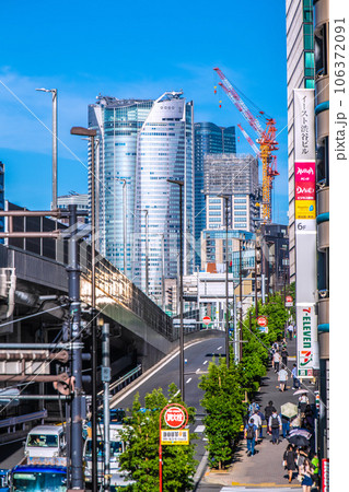 日本の東京都市景観 渋谷から六本木ヒルズや麻布台の再開発ビルなどを望む=8月29日 日本の東京都市景観 渋谷から六本木ヒルズや麻布台の再開発ビルなどを望む=8月29日 106372091