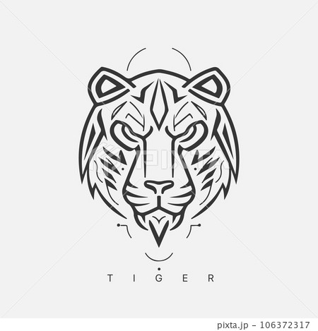 Modern abstract vector tiger logo template 106372317