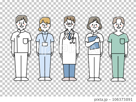 Medical worker illustration set (whole body) 106373891