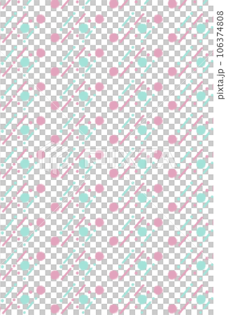 Retro pattern crayon illustration [red/light blue] 106374808