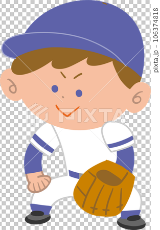 野球をする少年 守備 野球をする少年 守備 106374818