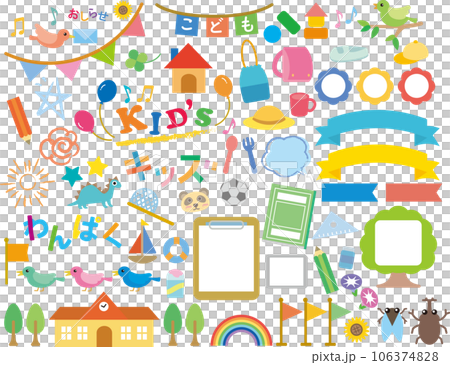 cute summer kids material set cute summer kids material set 106374828