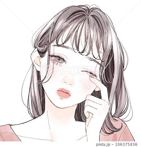 眠そうな女性 106375836