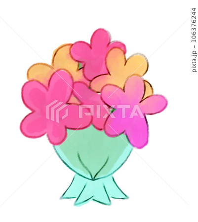 花束のクレヨンイラスト 106376244